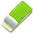 Green PU Leatherette Money Clip